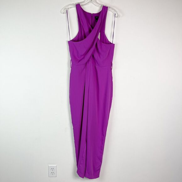 River Island NWT Purple Crossover Neckline Sleeveless Jumpsuit Size 6 - Picture 1 of 5